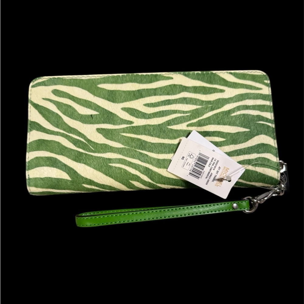 Michael Kors Set Travel Zebra Print Calf Hair Continental Wallet nwt - Picture 4 of 4